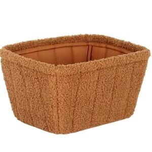 Harvey Lewis Fabric Storage Basket – Brown – 8" × 10" × 6"